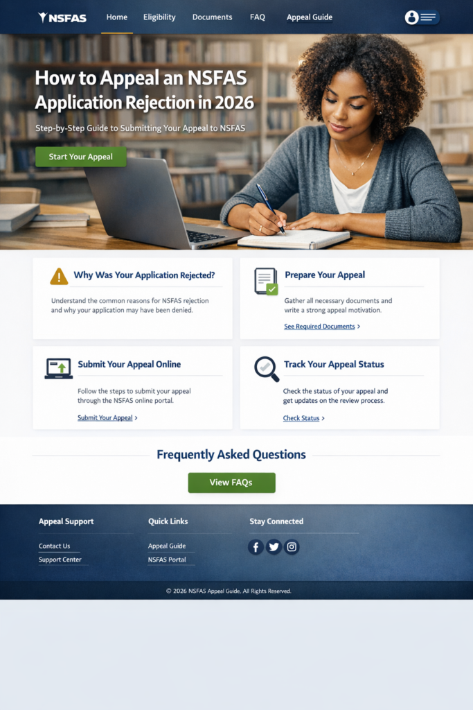 How to Appeal an NSFAS Application Rejection in 2026