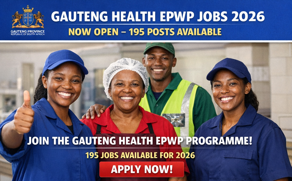 Gauteng Health EPWP Jobs 2026 Now Open – 195 Posts Available